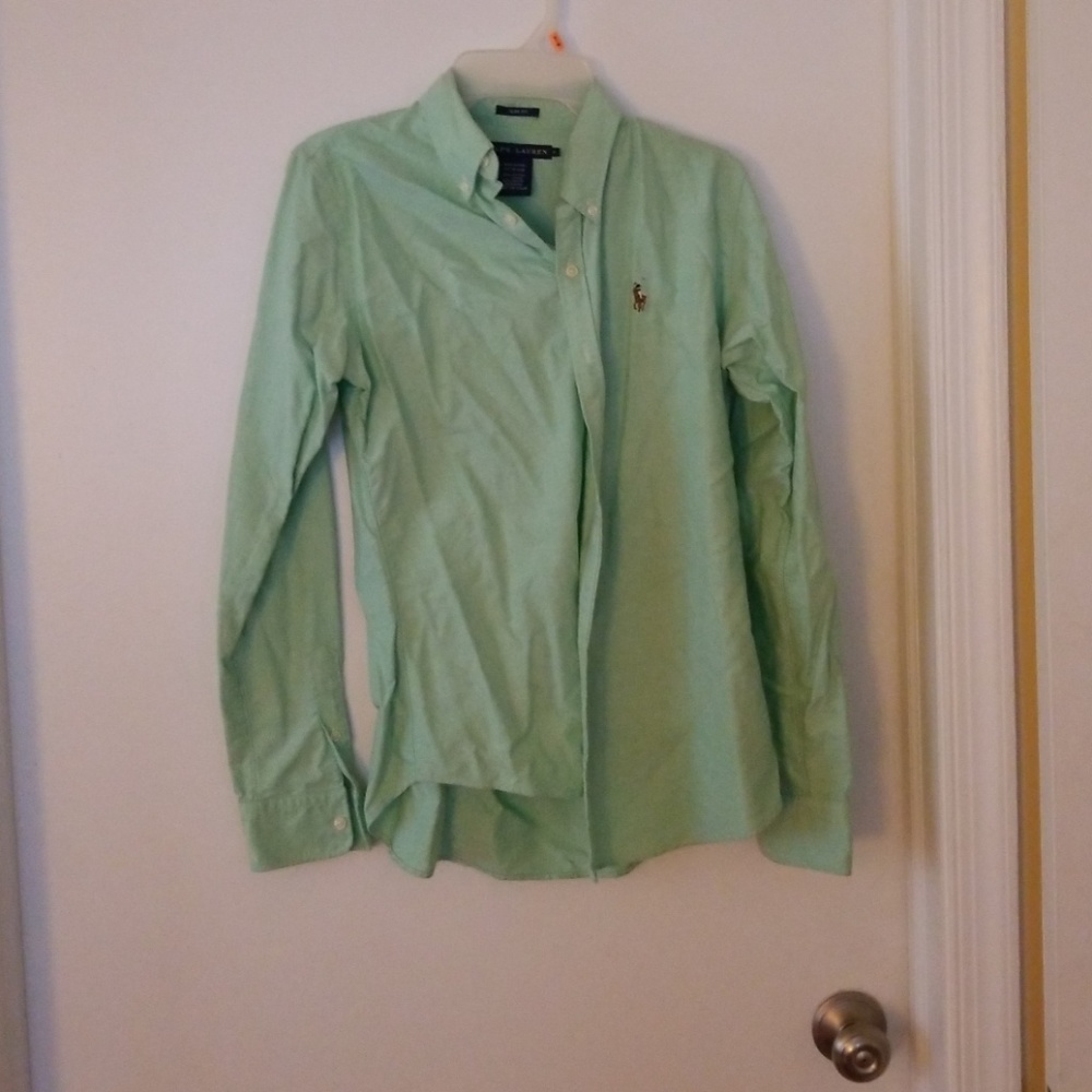 Light green polo ralph lauren button down